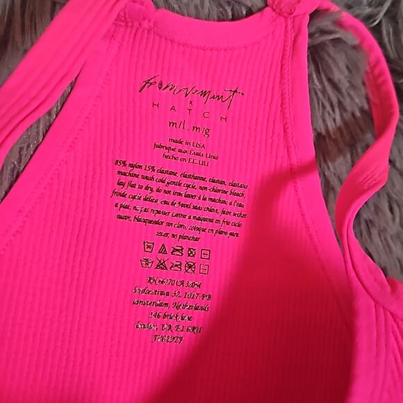 NWOT Maternity Free People Movement x Hatch Happiness Runs Crop M/L Bright Pink - Picture 6 of 8